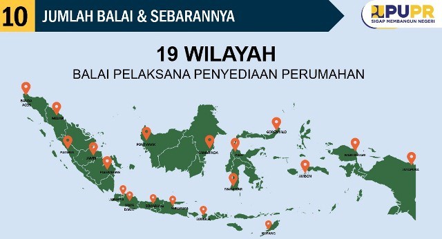 Ini Lokasi 19 Balai pelaksana Penyediaan Perumahan Kementerian PUPR