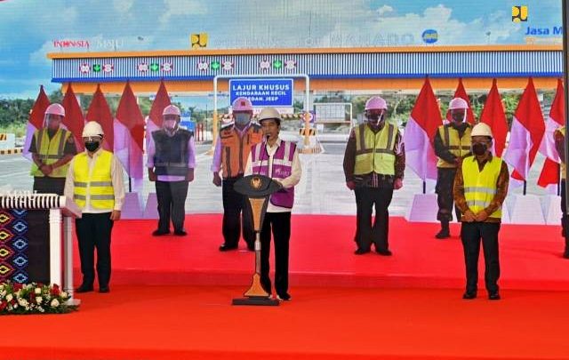 Ruas Tol Manado - Danowudu 26 Km Diresmikan Presiden Jokowi