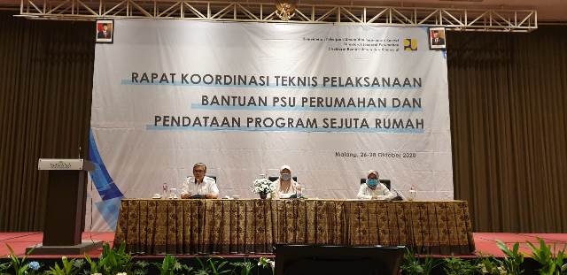 Rapat Koordinasi Teknis Pelaksanaan Bantuan PSU Perumahan dan Pendataan Sejuta Rumah