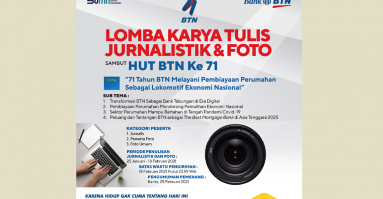 Lomba Karya Tulis dan Foto Jurnalistik BTN