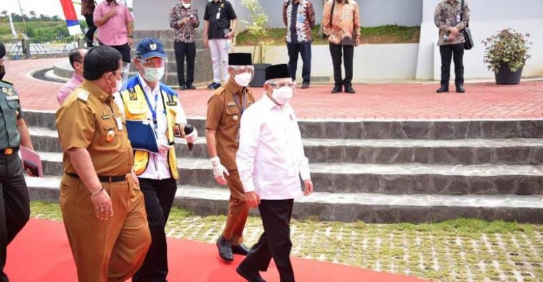 Wapres Ma'ruf Amin Tinjau Progres Bendungan Way Sekampung Lampung