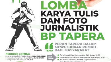 Lomba Karya Tulis dan Foto Jurnalistik 2021 Tapera