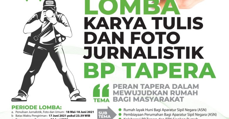 Lomba Karya Tulis dan Foto Jurnalistik 2021 Tapera