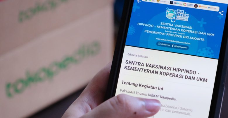 Tokopedia dan Hippindo Vaksin Puluhan Ribu UMKM