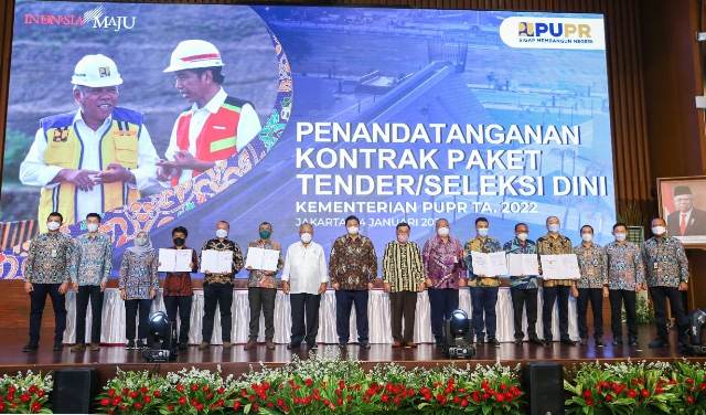 Kementerian PUPR Gelar Penandatanganan Kontrak Paket Tender 2022