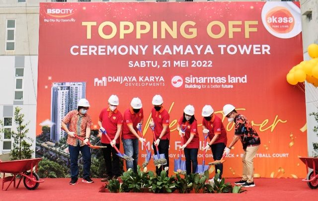 Sinar Mas Land Gelar Topping Off Tower Kamaya Apartemen Akasa Pure Living BSD City