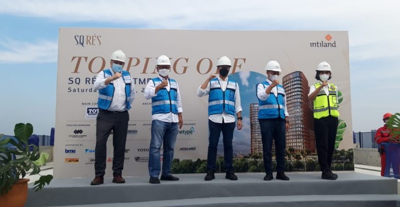 Intiland Gelar Tahapan Topping Off Apartemen SQ Rés