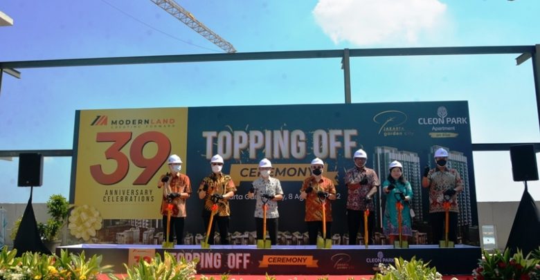 Modernland Realty Gelar Topping Off Cleon Park Apartment di Jakarta Garden City