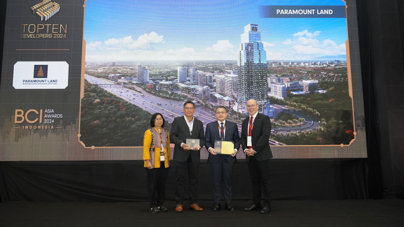 Paramount Land Raih Top 10 Developers BCI Asia Awards 2024